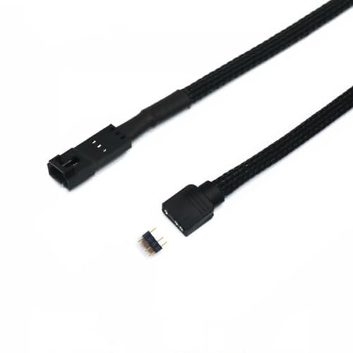 GPUCONNECT Motherboard RGB Header to Corsair 3/4 Pin Fan 5V ARGB Adapter Cable - 50cm (3 Pin/Female Version)