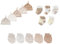 JELYLOVE Unisex Neugeborene Jungen Mädchen Mützen Handschuhe Socken Sets 15er Pack Weich Komfortabel Babyzubehör Neugeboren