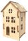 Ideen mit Herz Deko-Haus aus Holz | Natur | Miniatur-Häuser zum Zusammenstecken | für LED-Teelicht | zum Aufhängen | 7 cm x 6,1 cm x 11 cm
