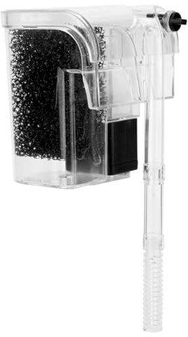 Miawtro Filtro per Acquario Ultrafine, Filtro per Acquario Silenzioso, Filtro per Acquario con Flusso dacqua Regolabile per acquari dacqua Fredda o Tropicali, Adatto per acquari Fino a 20 Litri