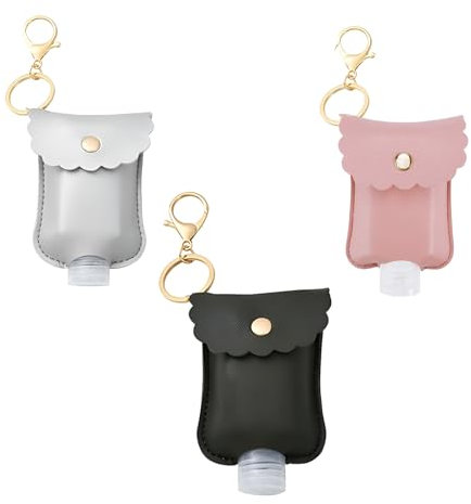 Pcmursal Händedesinfektionsmittel-Halter, Reise-Händedesinfektionsmittel, Schlüsselanhänger, Händedesinfektionsmittel-Halter (3 Stück), 1 Stück (1 Stück)