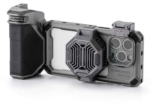 Tilta Khronos Advanced Kit kompatibel mit iPhone 15 Pro – Space Grey | inklusive Handyhülle, ND-Filter, PD-Fokus-Griff und Lüfter