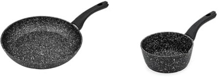 Blackmoor Classic 24cm Non Stick Frying Pan | Induction Compatible | Long Lasting Anti Scratch & 66120 Classic 16cm Milk Pan/Non-Stick Coating/Cool Touch Handle