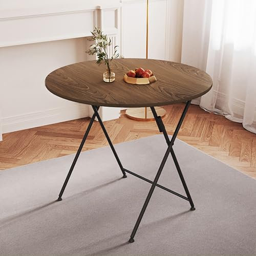 ZYBOWAYL Klapptisch Rund Φ80xH74cm Holztisch für Küchen Klappbar Balkontisch Tragbare Gartentisch Outdoor Esstisch Rechteckig Bistrotisch Terrassentisch für 4 Personen(B)