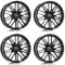4x Rial Felgen Alufelgen Kibo 8.0Jx19 ET45 5x112 diamant-schwarz hornpoliert kompatibel mit MERCEDES-BENZ A 45 A B C C63 CLA E EQA EQB GLA GLA 45 GLB GLK S V