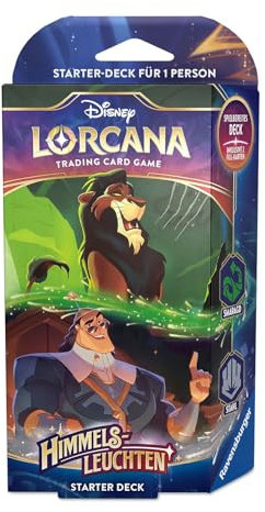 Lorcana Starter Deck Chapter 5: Himmels Leuchten: Smaragd & Stahl - Deutsch + Heartforcards® Versandschutz
