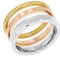 s.Oliver Ring Edelstahl Damen Ringe, Tricolor, Kommt in Schmuck Geschenk Box, 2038890