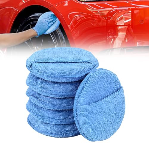 Eponge Voiture Lavage, 5 pcs Eponge Lavage Voiture Sans Rayures Grosse Eponge Travaux Nettoyage Voiture Exterieur de Lavage de Voiture éponges de Polissage de Nettoyage de Cire pour Voiture