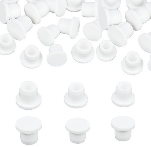 NICENEEDED 15 Pcs Salt and Pepper Shaker Stoppers, Silicone Salt Shaker Plug Replacement Bottle Caps, Reusable Round End Cap for Pots Bottles Pipes