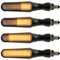 evermotor Motorrad Blinker LED Laufeffekt, 12V 4 Stück lauflichtBlinker, E24 E-Geprüft, Sequenzeffekt Hochwertiges Motorradblinker, IP67 Wasserdicht, Kabellänge 250 mm