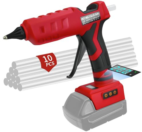 Cordless Hot Glue Gun for Milwaukee 18V Battery, 100W Wireless Glue Gun