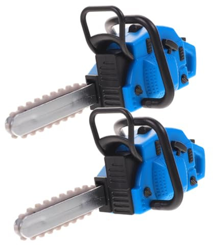 TOYANDONA 2pcs Miniature Chainsaw Prop Lifelike Tiny Chainsaw Adornment for Gardening Mini House Decor Accessory for Collectors Landscapes