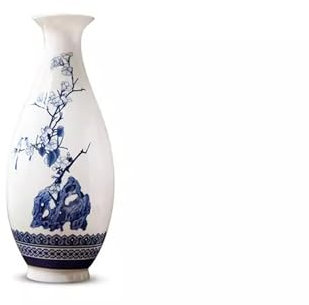 FAJNUZI2024 Blumenvase Neue Keramikvase im chinesischen Stil, Ornamente, Arbeitszimmer, Foyer, TV-Schrank, Couchtisch, Heimdekoration, Porzellan Vasen Deko