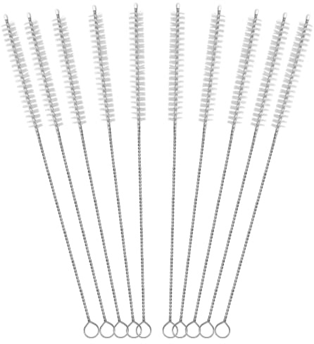 CIDYAUST Straw Cleaner 12 Inch(10-Pack) for Reusable Straws | Straw Cleaner Brush Extra Long, Straw Brush Cleaner for Baby Bottle,Stanley Cup,Sippy Cup and Coffee Machine