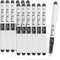 MOTIBACK 12PCS Disposable Fountain Pens Set - Black Ink Smooth Writing Fountain Pen, Quick-Drying Liquid Ink, Fine Nib for Journaling, Sketching, Lettering, School, Office & Gift Supplies