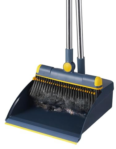 Bodenkehrmaschine Mit Kehrwerkzeug Mit Langem Griff - Besen Mit Kehrschaufel-Set,Handbesen Und Kehrschaufel-Set | Innenreinigungszubehör Für Haus, Garage, Wohnzimmer, Esszimmer, Schlafzimmer,Waschküch