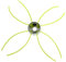 BURG Testina Universale per Decespugliatore in Alluminio, 8 Fili, D-Light, Verde Fluorescente