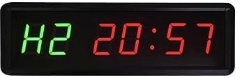 Grande Horloge numérique LED surdimensionnée 3 Pouces Mural programmable Compte à rebours intervalle Gym minuteries LED chronomètre Horloge(1.5 inch Green)