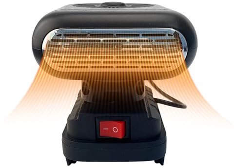 Riscaldatore portatile per auto, alimentato a batteria, silenzioso, per auto, sbrinatore, per officina, fabbrica, ufficio, campeggio, conducenti, camion, SUV, berline, avventura, inverno
