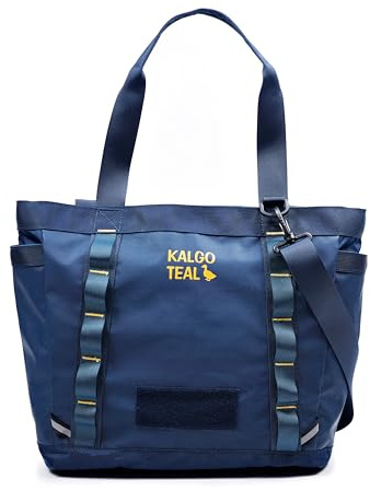 KalgoTeal Utility Tote 15L, Over Shoulder & Crossbody Carry, Water Repellent, Full Zip, Laptop Sleeve