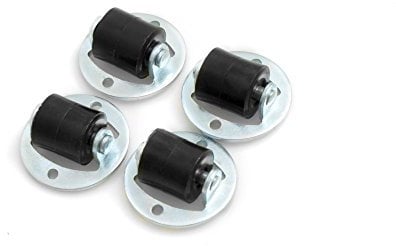 Design61 Lot de 4 roulettes fixes pour meuble - Diamètre : 13 mm - Largeur : 14 mm