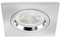 linovum LED Einbauspot flach nur 36mm in eckig Edelstahl Optik gebürstet - mit 4W LED Modul neutralweiß Einbaustrahler 230V