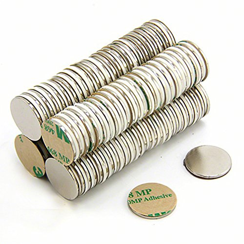 Adhesive N42 Neodymium Magnet for Arts, Crafts, Model Making, DIY, Hobbies, Office and Home - 20mm dia x 1.5mm - 2kg Pull - North - Pack of 200