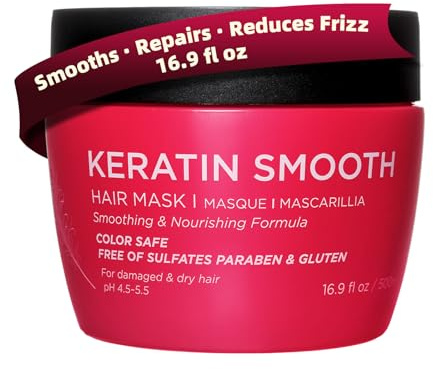 Luseta Keratin Smooth Hair Mask 500ml | Keratin Protein Treatment – Helps Strengthen Weak Strands, Prevents Breakage and Restore a Smoother, Healthier Look