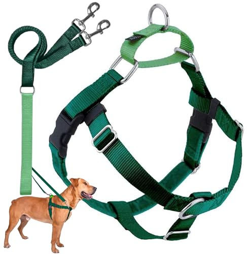 2 Hounds Design Freedom No-Pull Dog Harness with Leash, X-Small, 5/8-Inch Wide, Kelly Green