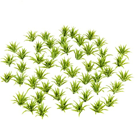 Yetaha 50pcs Green Shrubs Bush Model, Diorama Scenery HO 3.5cm | Aritificial Plants, Railway Wargame Park Diorama Scenery HO 3.5cm, Architecture Model Railroad Scenery