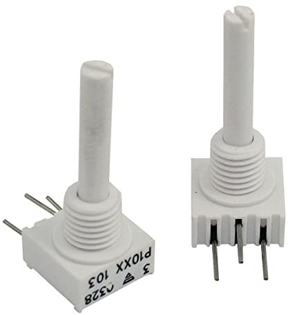 3/8 Zement Potentiometer - voll vergossen stehend 10kOhm ±10% 0,5W Vishay P10XXR10K10VSF