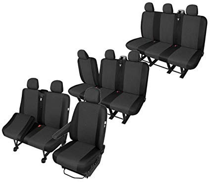 Stoff SitzbezügeVivaro B-Trafic III ab 2014 9-Sitzer Bus Sitzschoner Maßgeschneidert