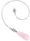 CrystalTears Pendule Divinatoire Pierre Pendentif pour Femme Colunne Précieuse Guérison Quartz Rose
