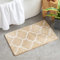 MIULEE Badematte rutschfest Badteppich Waschbar Badvorleger Badzimmermatte Weich Mikrofaser Duschvorleger Fußmatte Dekorativ Teppich Marokko Badezimmerteppich Badezimmer Wohnzimmer 60x90cm Beige