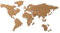 Cork Map Travel World Map Strip Wooden Pinboard Corkboard MapTeaching Office Background Wall Decor with Push Pins Self-adhesive