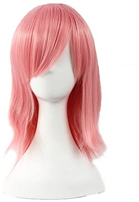 Haruno Sakura Short Pink Styled Hitzebeständiges Kunsthaar Cosplay Perücke + Perückenkappe