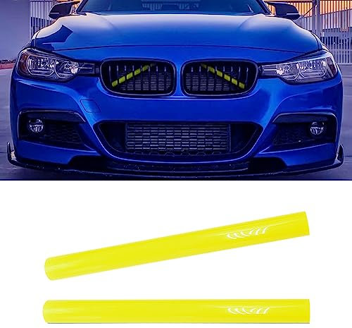 M-Sport V Spange Kühlergrill Einsätze Streifen Trim,für BMW 3/4 Serie F30 F32 320 328i 330 335 428 435 Front Kühlergrill Trim Streifen Cover(Gelb)