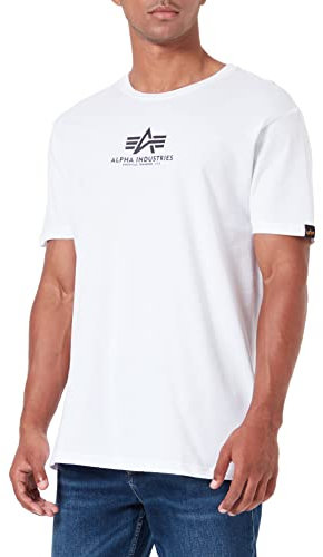 ALPHA INDUSTRIES Herren Basic T Ml T-Shirt, Weiß, L