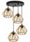 Light-Home Timber Hängelampe aus Holz und Metall - Esstischlampe Industrial für Kuche und Esszimmer - Pendelleuchte über Esstisch Schwarz/Braun - Diamant