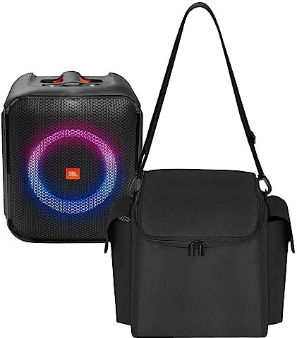 Hzycwgone Etui pour JBL Partybox Encore Essential, Housses et étuis Partybox Encore Essential Protecteur Sac à Main Portable Voyager Porter Housse de Rangement avec bandoulière (Noir)