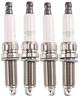 Baceyong 4Pcs Iridium Spark Plugs Car Accessories Part Number ILZKBR7B8DG 95770/22401-CK87B-VA 12127570106 Compatible with Citroen DS4 Compatible with Mini Cooper R58/S/R56 Compatible with Peugeot 208