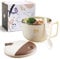 Syfunlv Boîte Ramen Instantanées, Bol à Nouilles Acier Inoxydable, Lsolé Scellé Boîte à Lunch avec Cuillère Pliante, Allant au lave-vaisselle,Bol à pâtes,Bols à Dessert,Bols à Salade (1200ml)