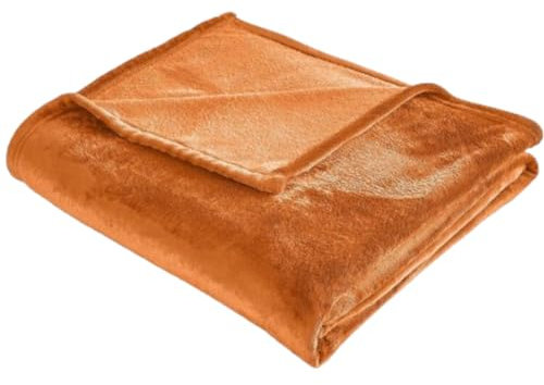 casa pura Kuscheldecke 150x200cm große Flauschige & weiche Sofadecke als Schlafzimmer Deko aus Flanell 1cm Dicke Sofaüberwurf Wärmedecke für Zimmer Deko, Balkon, Camping, Braun, Grace