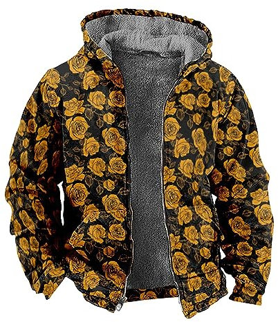 KONG JIMFAN Regenjacke Herren Polo Herren Tshirt Hoodie Decke Herren Dünne Regenjacke Herren Bomberjacke Leder Strickweste Herren Linen Shirt Men Jagd Kleidung Herren Grobe Strickjacke(Black,XXL)