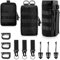 mizikuu 3 Stück Taktische Hüfttaschen, EDC Utility Multifunktionale Bauchtasche mit 3 Haken, Knöpfe Zum Aufhängen und Schlüsselanhänger für Outdoor Camping Wandern Radfahren Klettern, Schwarz