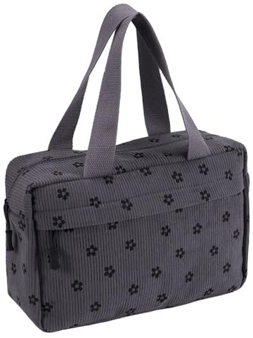 Jiliyote Kulturtasche Cord Damen Große Kosmetiktasche Make-up Tasche Kosmetikbeutel Kord Cosmetic Bag Reise Kosmetikbeutel für Travel mädchen Damen