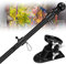 cogardenshower Supporto per asta per bandiera, per esterni, 1,8 m, senza grovigli, per bandiere da 3 x 5, 4 x 6, in metallo resistente, con staffa per portico garage, nero