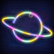 Hangrow Planet Neon Light, Acryl Neon Schild LED für Wanddekoration, USB-Aufladung/Akku, Nachtlampe Neon Bar Leuchten Buchstaben Wandleuchten, Gaming (Planet - Bunt Lichter)