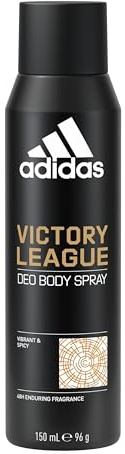 adidas Victory League Deo Body Spray für ihn, 48 Stunden extra-langanhaltender Duft, dynamisch-würzig, 150 ml