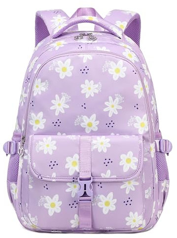 TCYIN Rucksack Schule Teenager Mädchen Schulrucksack Floral Schulranzen Damen Laptop Backpack Leichtgewicht Schultasche für Reise Sport
